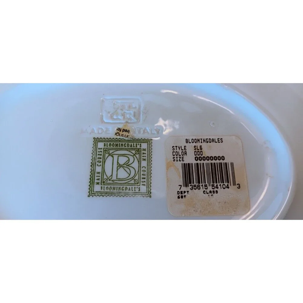 Vintage Bloomingdales Main Course Collection Dinner Plate Style SL6 / 000